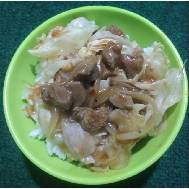 Jual Letuce Daging Sapi saos Barbeque Rice Bowl. Dipesan dengan minimal ...