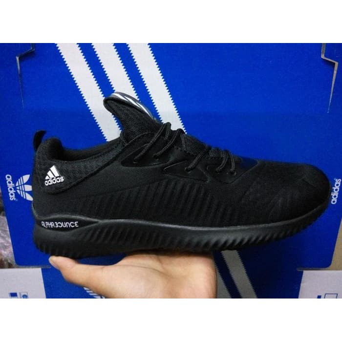 Jual Bisa COD Sepatu ADIDAS ALPHABOUNCE HITAM POLOS Premium Original Quality 100 Asli Shopee Indonesia