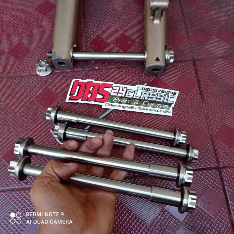 Jual As Roda Depan Ninja SS R RR Stenlis Stainless | Shopee Indonesia