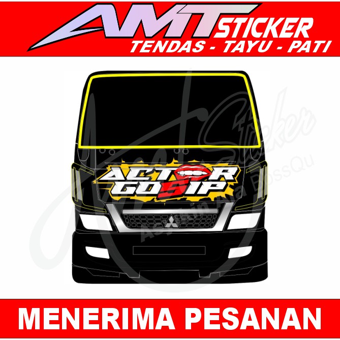 Jual STICKER NAMA KABIN TRUK - STICKER TULISAN DEPAN TRUK CANTER