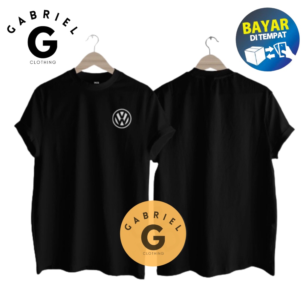 Jual Kaos Distro Volkswagen VW Logo Simple Dada Kaos Pria dan