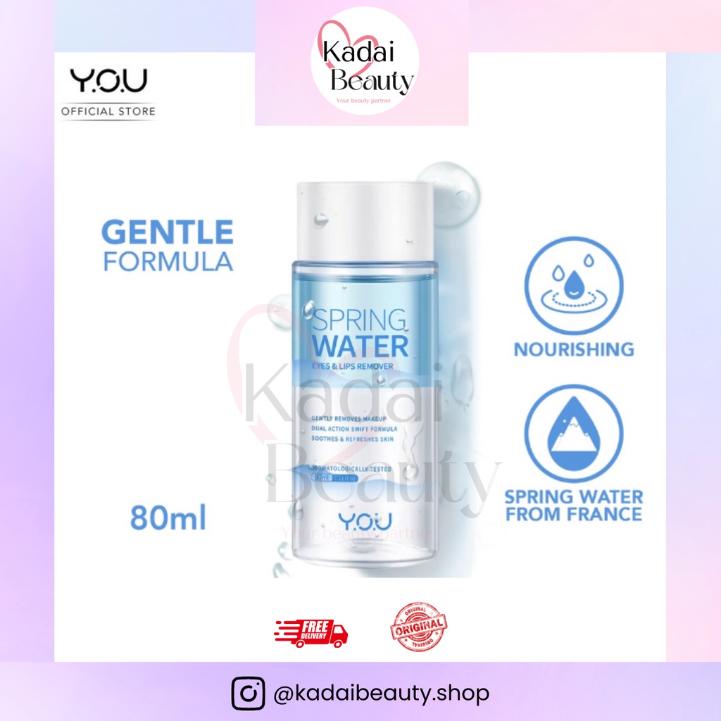 Jual YOU Spring Water Eyes & Lips Remover 80ml | Shopee Indonesia