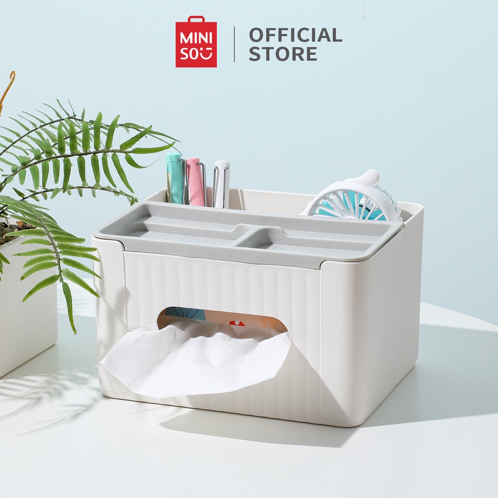 Jual MINISO Kotak Tisu Serbaguna Multifungsi Kotak Penyimpanan ...