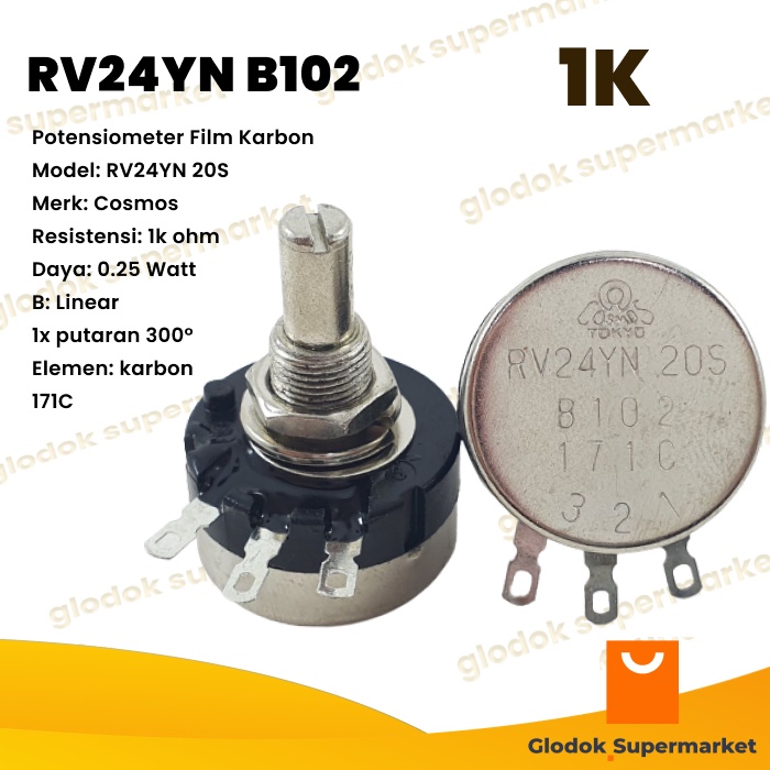 Jual Potensio Cosmos RV24 1K RV24YN 20S B102 | Shopee Indonesia