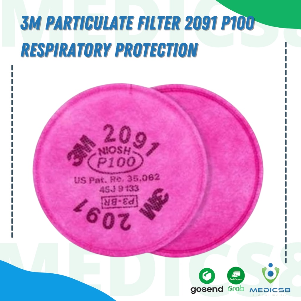 Jual 3M Filter Masker Particulate Filter 2091 P100 Respiratory ...