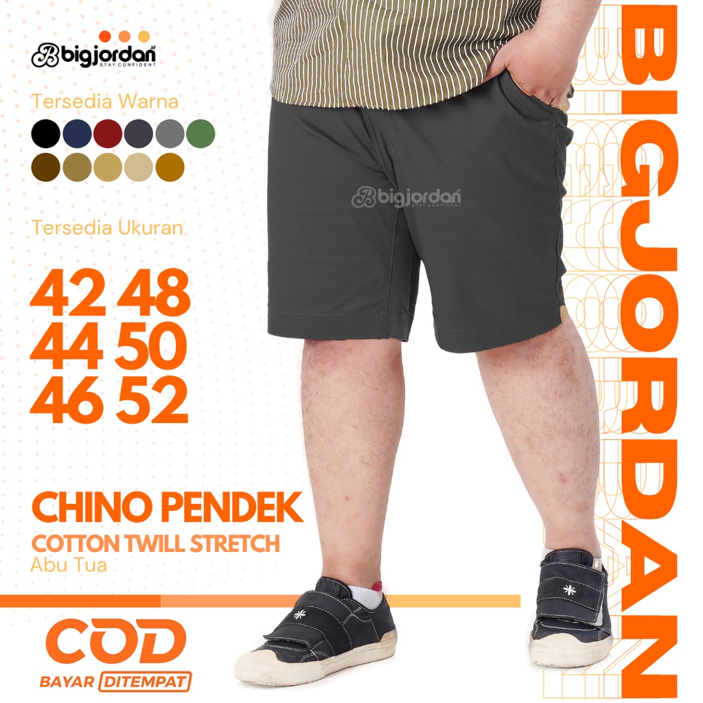 Jual Celana Chino Pendek Pria Big Size 50 48 46 44 42 Celana Chinos ...