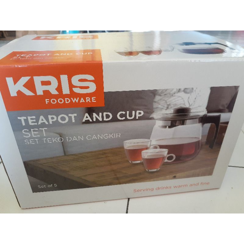 Jual Kris Foodware Teapot and Cup Set (Set Teko dan Cangkir) BLACK
