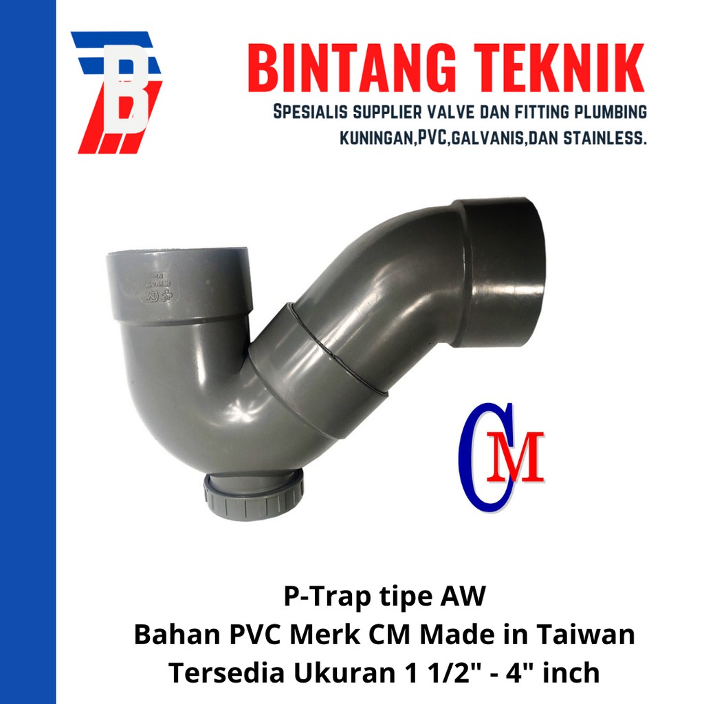 Jual PTrap 4" inch PVC AW Merk CM Taiwan Shopee Indonesia