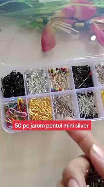 Jual Paket pins hijab zevana / hijab kit isi jarum pentul mini / peniti ...