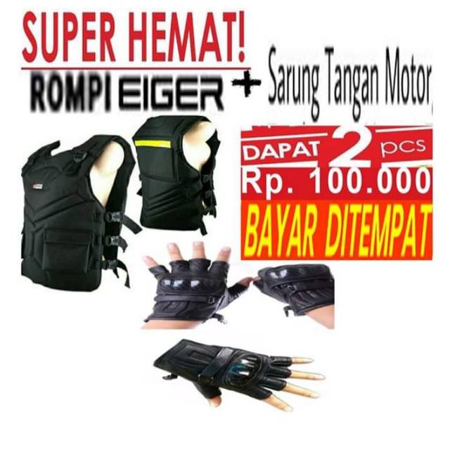 Jual Rompi Eiger + Sarung tangan kulit | Shopee Indonesia