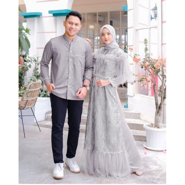 Jual Tanner Id Baju Couple Kondangan Kekinian Modern Kapel Pesta Elegan Mewah Pasangan Muslim