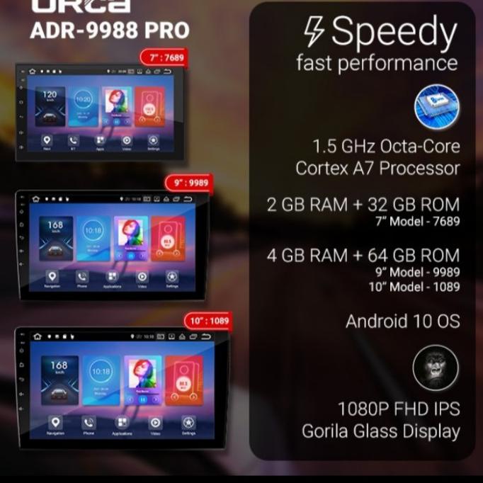 Jual ANDROID ORCA ADR9988 PRO+ CAMERA DVR TOYOTA INOVA MANUAL & MATIC