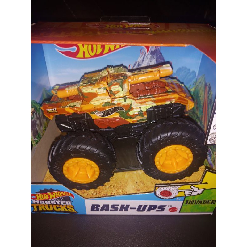 Jual Invader Hotwheels Monster Truck Bash Up | Shopee Indonesia