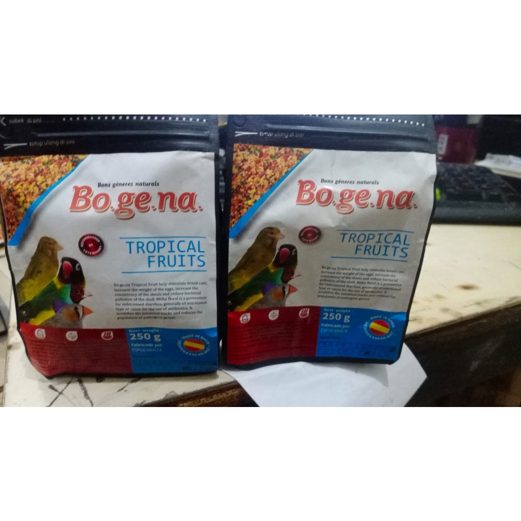Jual BOGENA FRUTY PATTE 250GRAM UNTUK SEMUA BURUNG PEMAKAN BIJI ...