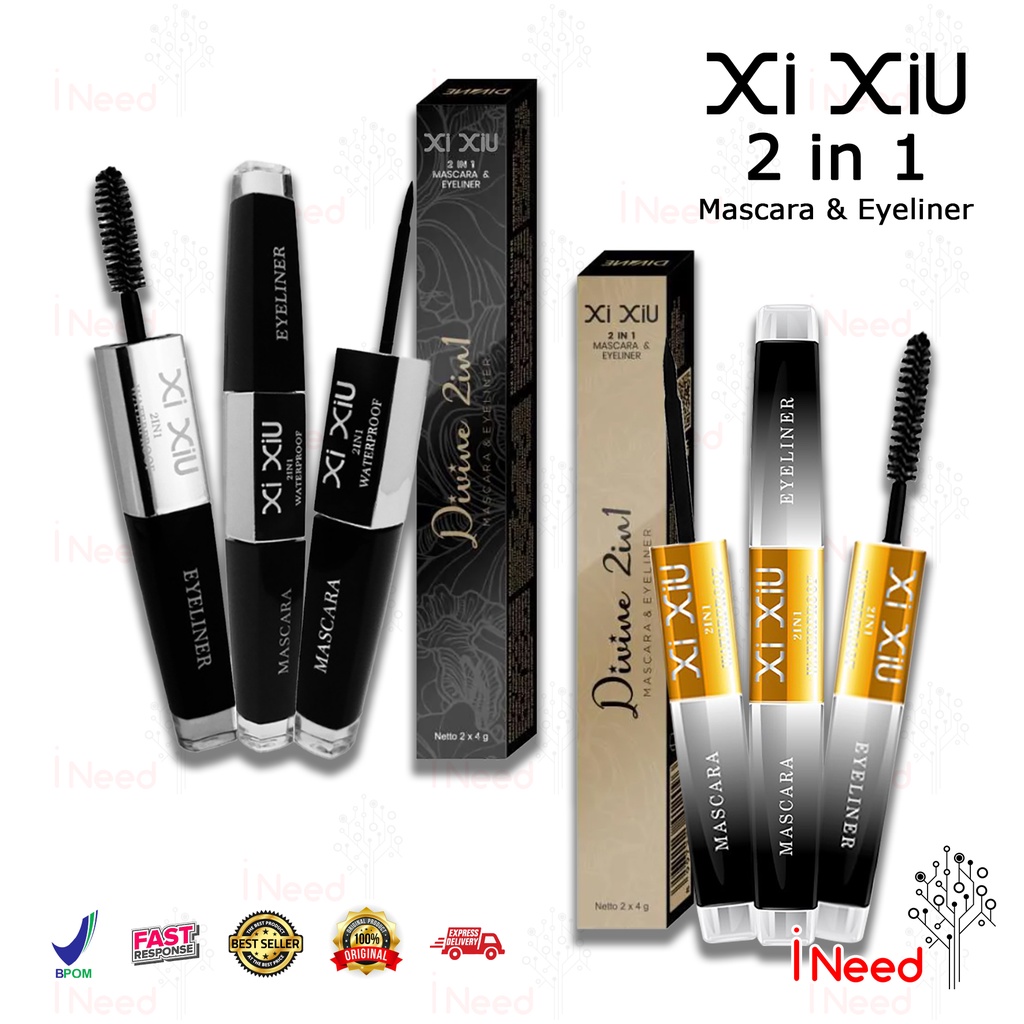 Jual (INEED) Xi Xiu 2in1 Mascara & Eyeliner 2x4gr Divine gold & black Shopee Indonesia