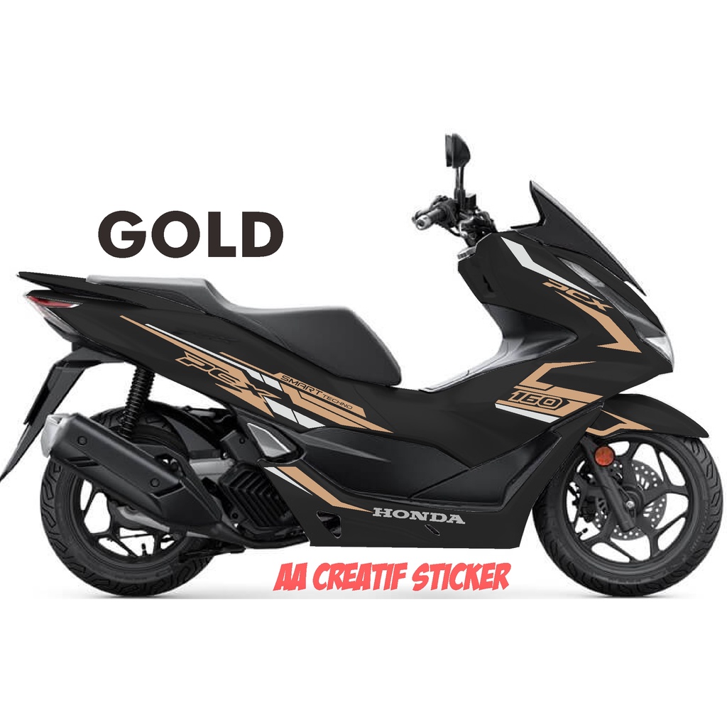 Jual CUTTING STICKER STIKER CUTING HONDA PCX 160 GOLD MINIMALIS ...