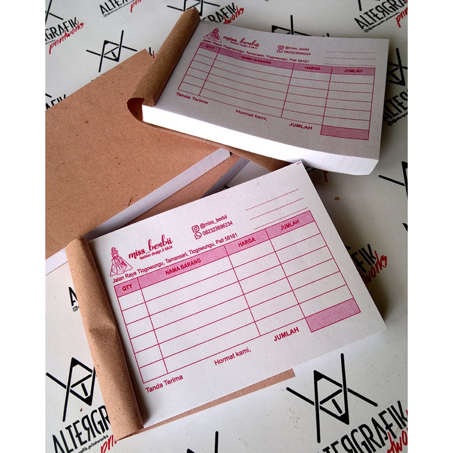 Jual Cetak Nota 1 Rangkap Kertas HVS | Shopee Indonesia
