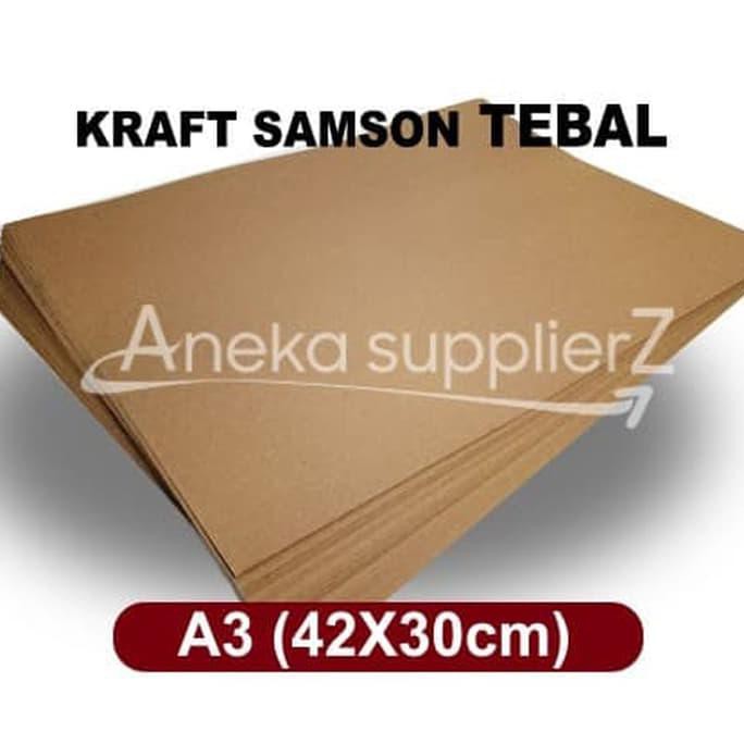 Jual Kertas Karton Samson Kraft Coklat Tebal 280 Gsm - A3(42x30cm ...