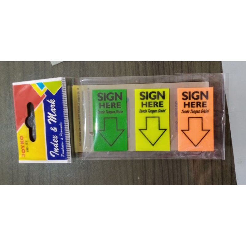Jual Memo Stick Notes Sign Here Joyko IM-42 | Shopee Indonesia