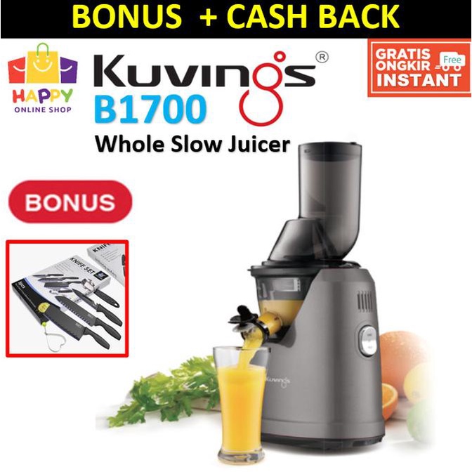 Jual Kuvings B1700 Whole Slow Juicer Kuving B 1700 Dark Silver | Shopee ...