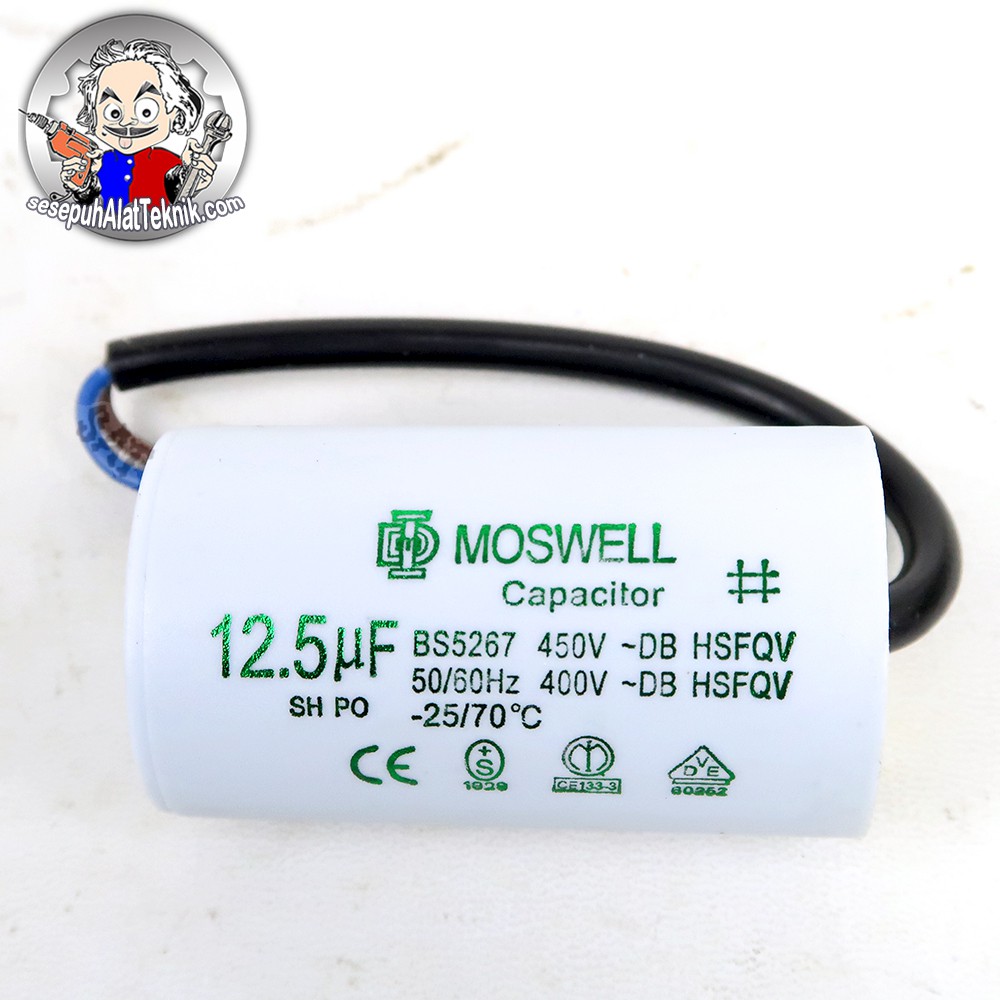 Jual Capacitor / Kapasitor Dinamo 12.5UF (Farad) MOSWELL | Shopee Indonesia