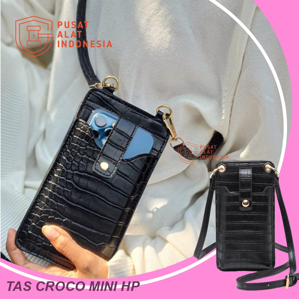 Jual Tas Selempang Hp Wanita Kekinian Mini Croco Sr Wanita Korea Bisa Panjang Pendek Sling