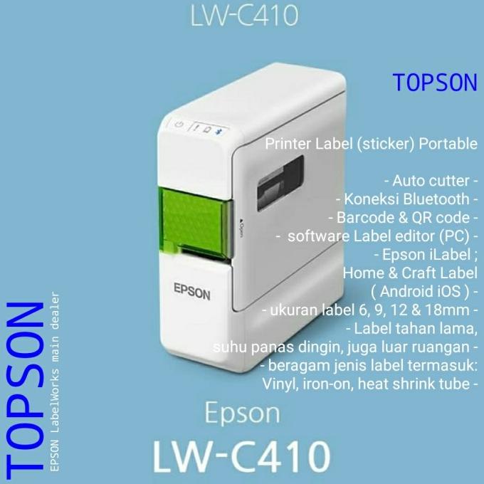 Jual Epson LwC410 Print Barcode Qr Code Bluetooth Label Sticker