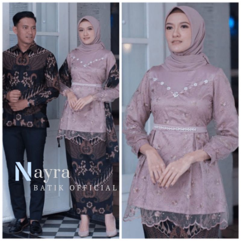 Jual Couple Kebaya Modern Baju Wisuda Tunangan Lamaran Terbaru Baju Batik Brokat Couple Arunika