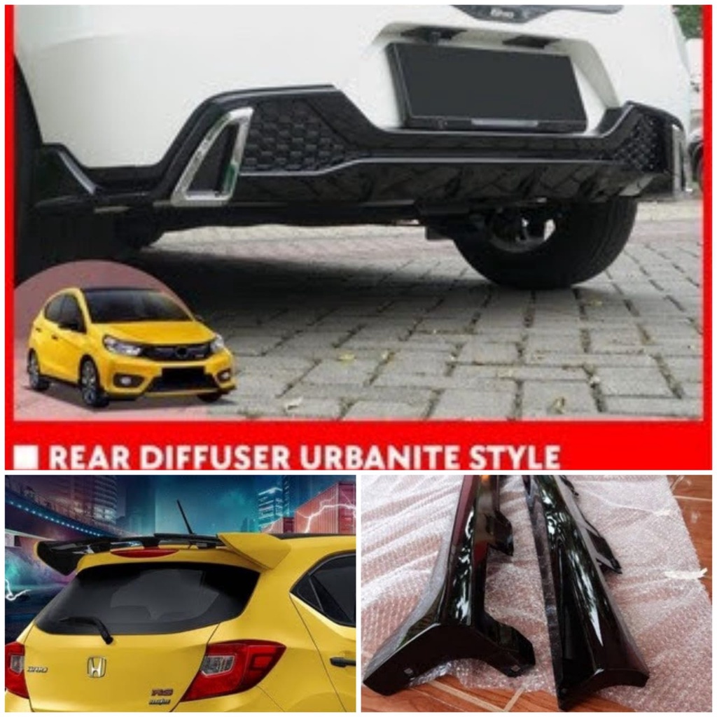 Jual Paket Diffuser, Spoiler, Side Skirt all new brio model urbanite ...