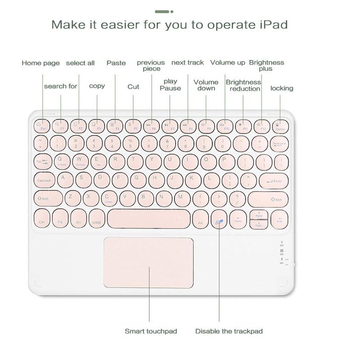 Jual PROMOSI !!! 9.9 Wireless Bluetooth Keyboard With Touchpad For iPad ...