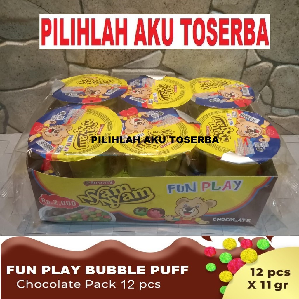 Jual Arnotts Nyam Nyam Fun Play Bubble Puff Chocolate Harga 1 Pack