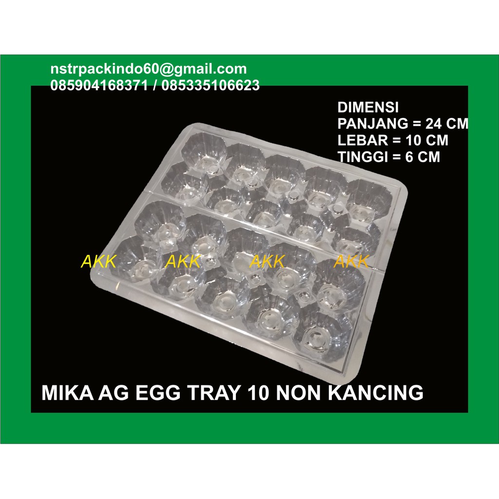 Jual Mika Telur Ag Egg Tray 10 Non Kancing 50 Pcs Shopee Indonesia 5501