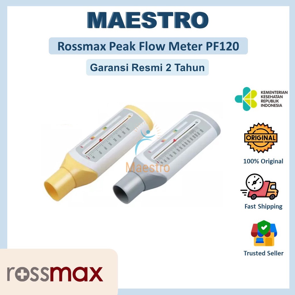 Jual Rossmax Peak Flow Meter PF120A PF120C Alat Cek Tes Asma Spirometer