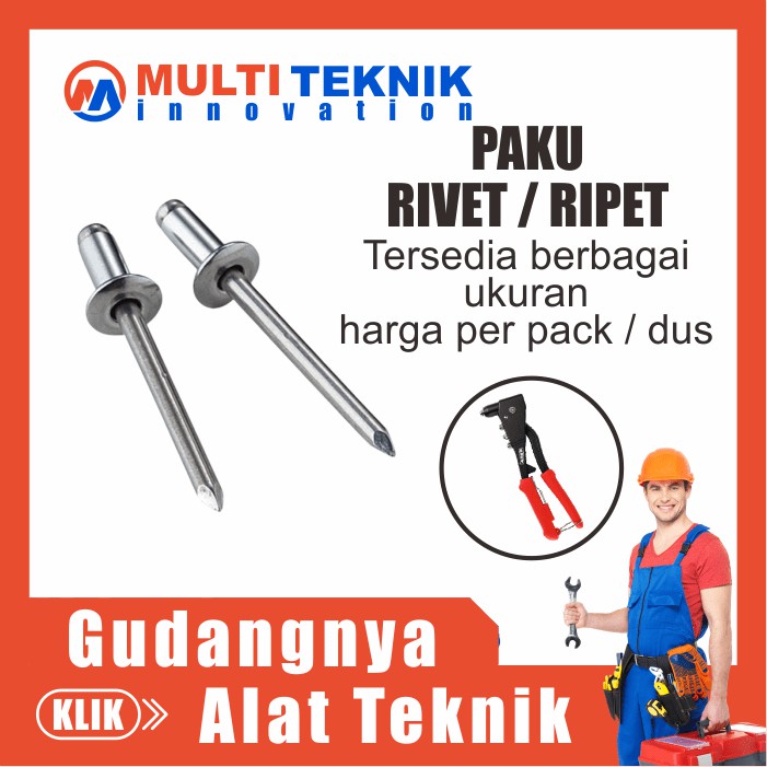 Jual Paku Rivet Ripet Keling Stainless Tang Gun Rivet Mur Baut Perkakas Alat Pertukangan Las