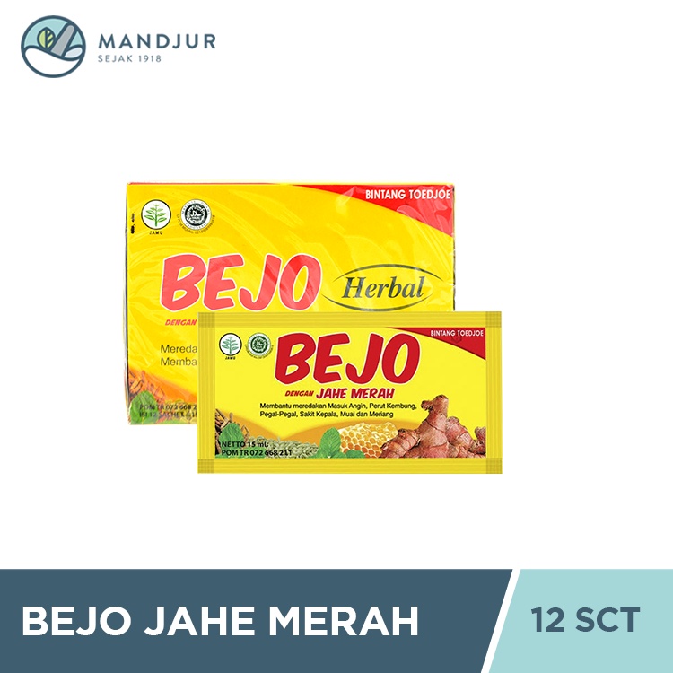 Jual Bejo Jahe Merah 12 Sachet - Sirup Herbal Untuk Masuk Angin Dengan ...
