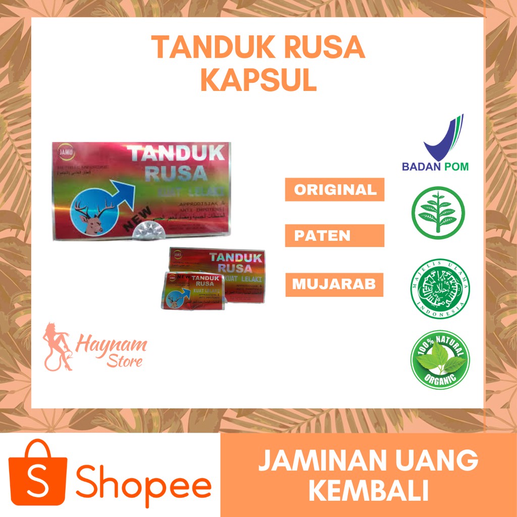 Jual [bisa Cod] Tanduk Rusa Kapsul Asli Jamu Herbal New Tanduk Rusa