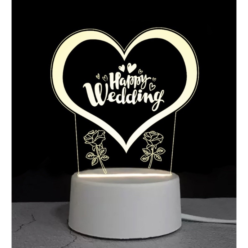 Jual LAMPU HIAS LED 3D / LAMPU TIDUR HIAS DIMENSI 3 WARNA PUTIH KUNING