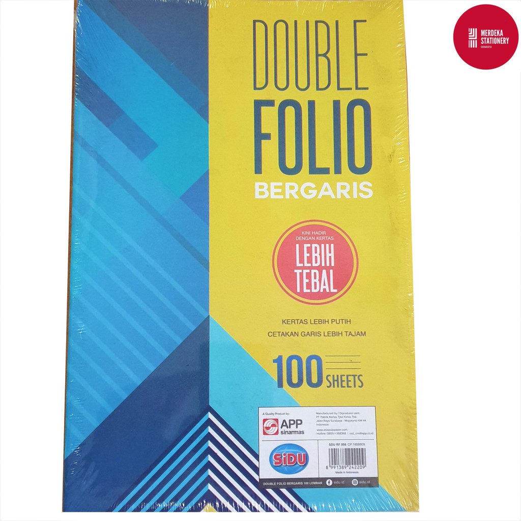 Jual Kertas Double Foliof4 Bergaris Sinar Duniasidu 100 Sheetslembar Untuk Lamaran Kerja 7409