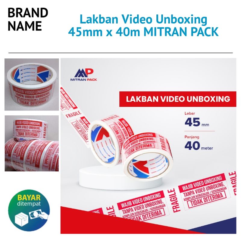 Jual Lakban Fragile Video Unboxing Isolasi Bopp Tape Mitran Pack Lebar ...