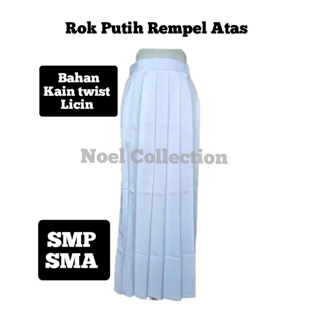 Jual SERAGAM SEKOLAH Rok putih Panjang Rempel Lipit SMP/ SMA (twist ...