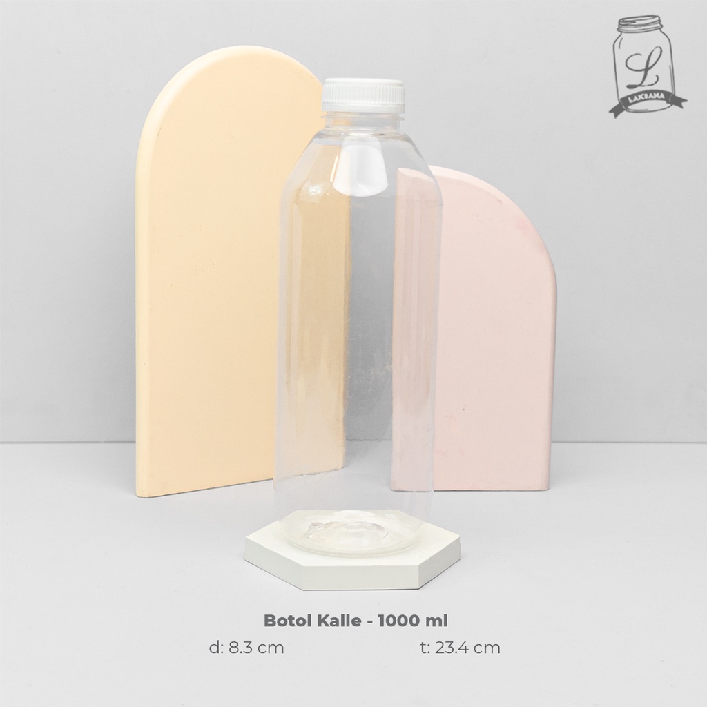 Jual Botol Kalle - 1000 ml tebal premium / botol plastik kopi literan ...