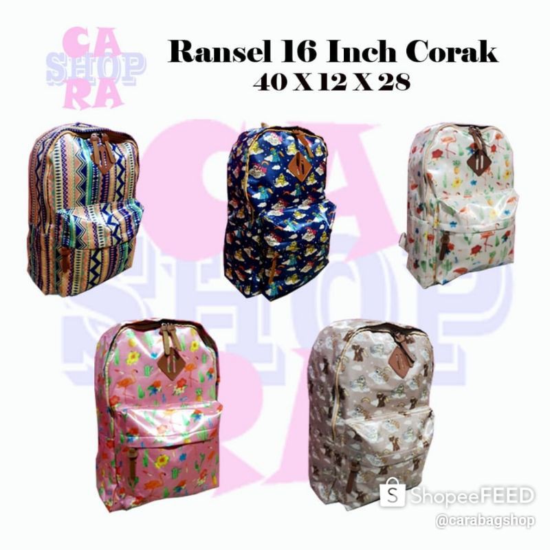 Jual TAS RANSEL MOTIF ATAU CORAK. | Shopee Indonesia