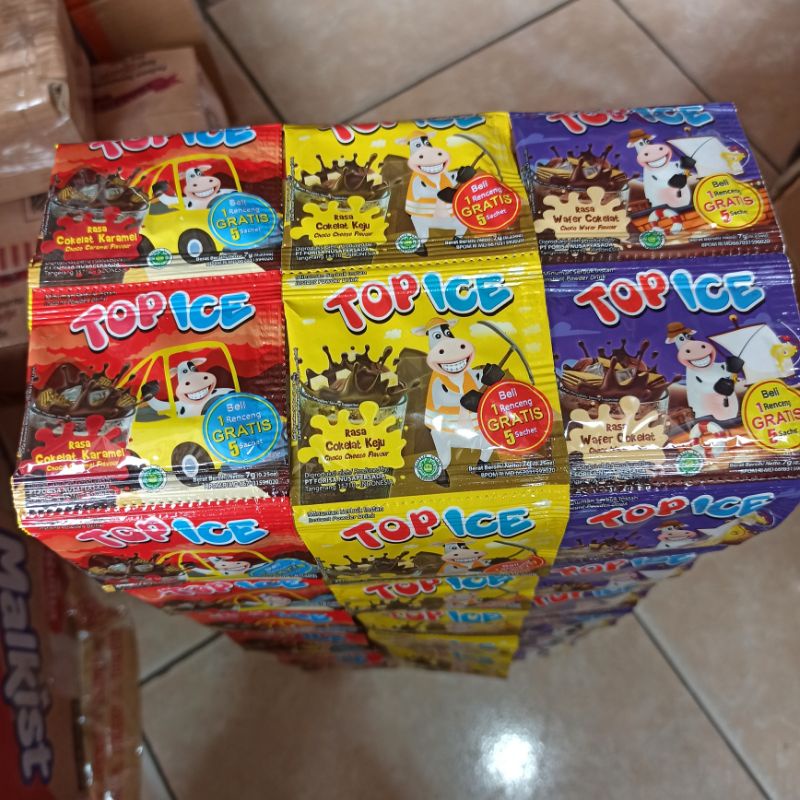 Jual Minuman Serbuk Instan Top Ice Rasa Wafer Cokelat Keju Karamel New ...