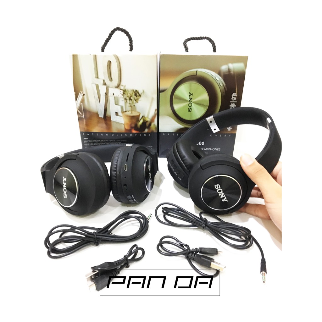 Headphone Bluetooth SONY AZ 800 Wireless Mic With TF Card Handsfree