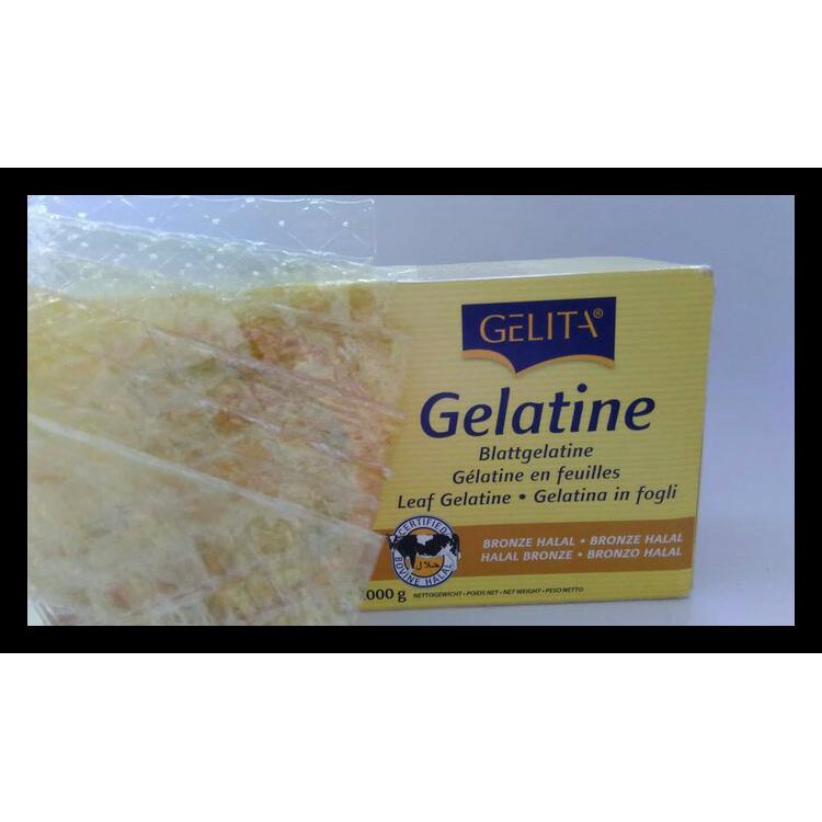 Jual Gelatin Lembar Gelatine Leaves Sheet Gelita Halal Mui New Shopee