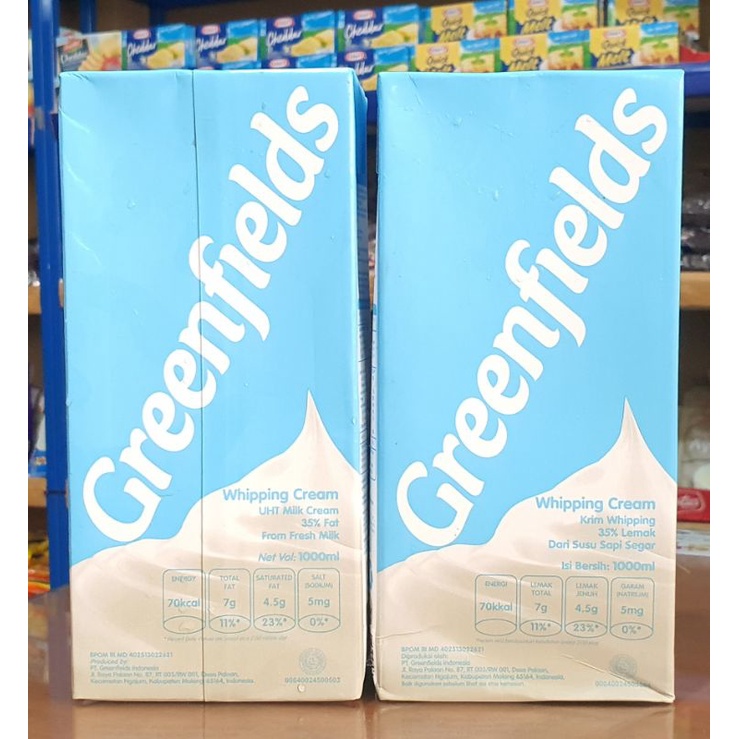 Jual GreenFields Whipping Cream 1Liter / Whipcream Greenfield 1Liter