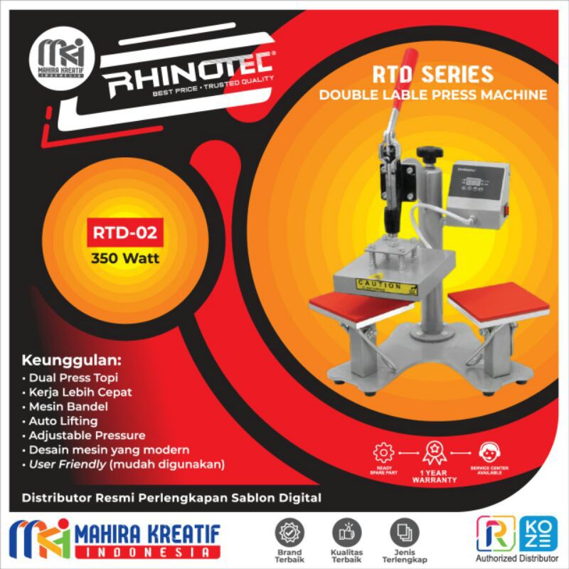 Jual mesin press topi rhinotech rtd 01 | Shopee Indonesia