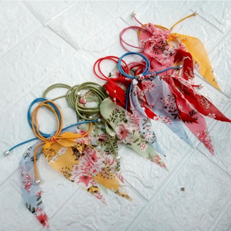 Jual Ikat Rambut Viral Kain Mutiara | Shopee Indonesia