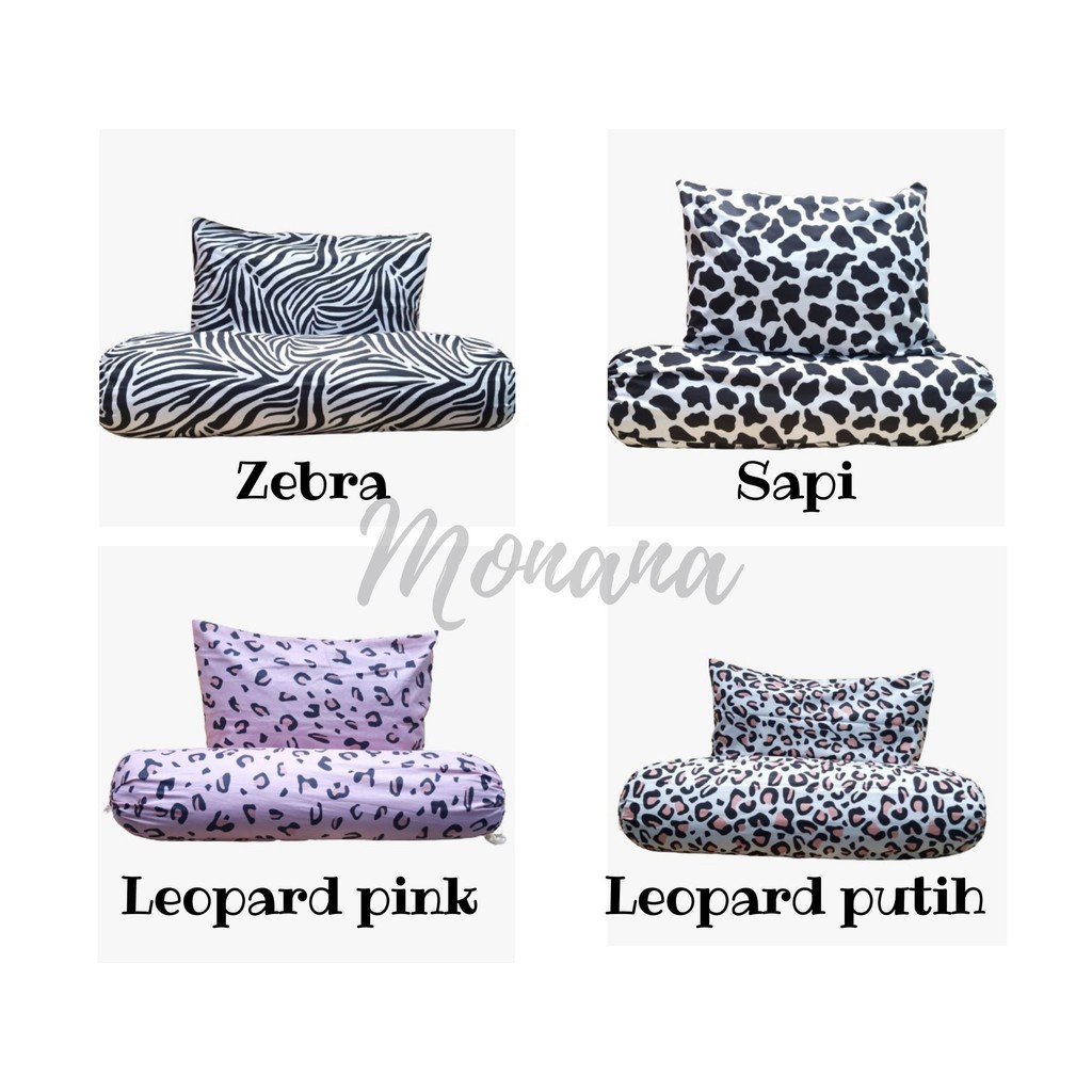 Jual Sarung Bantal Guling Animal (Zebra , Sapi , Leopard) | Shopee ...