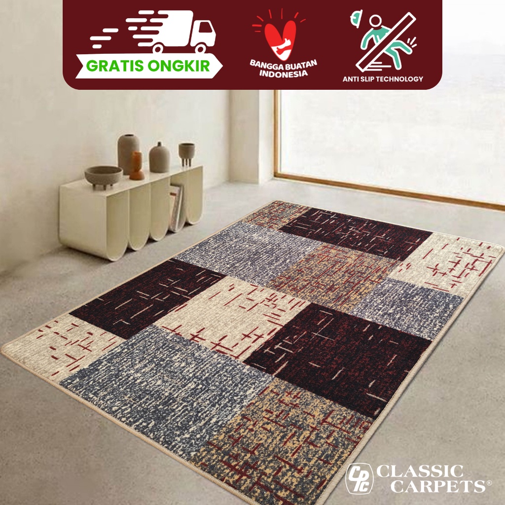 Jual Classic Carpets Karpet Lantai Ruang Tamu Aesthetic Anti Slip Jupiter 100 x 140 cm